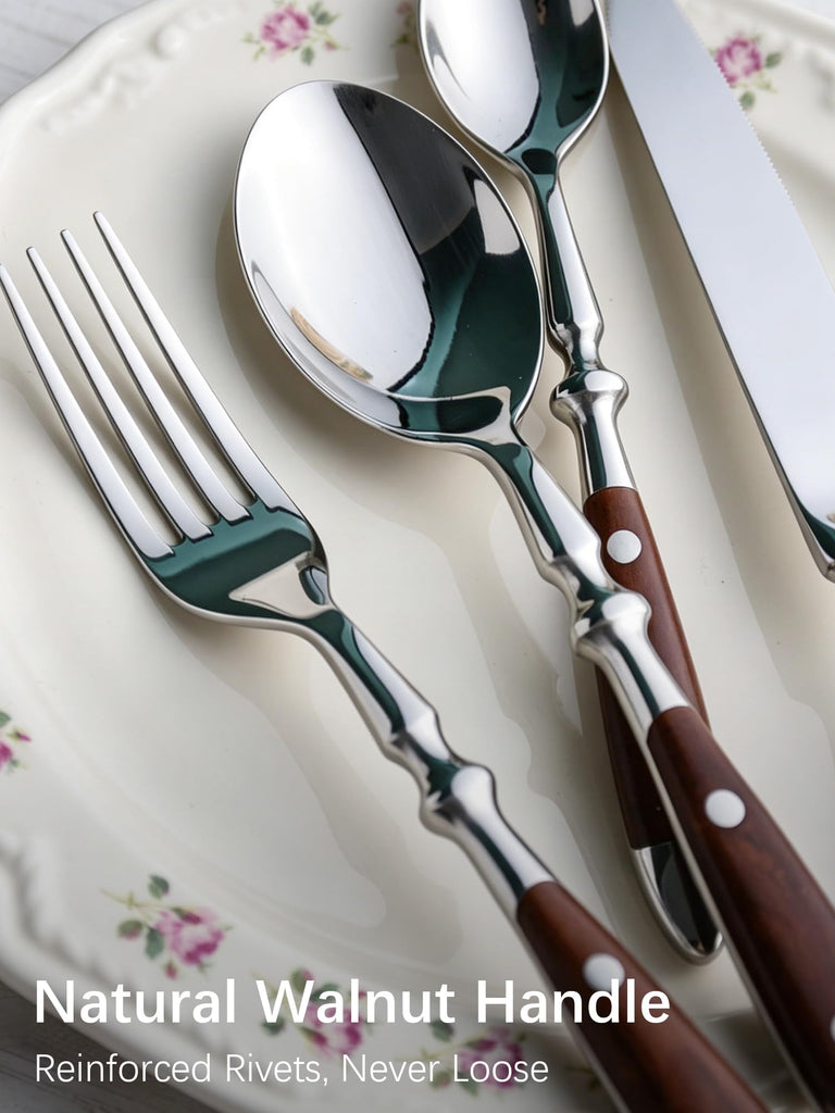 Silverware Set for 4 Classic 20 Piece Flatware Set Elegant 18/10 Stainless Steel Western Cutlery Delicate Utensils