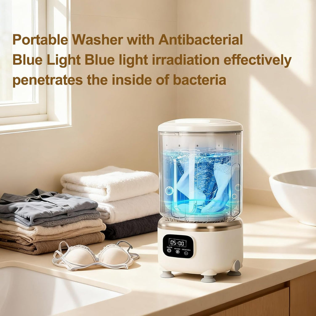 Underwear Washing Machine,Portable Washer & Spin Dryer Combo,Mini Washing Rechargeable Cordless Washing Deep Cleans