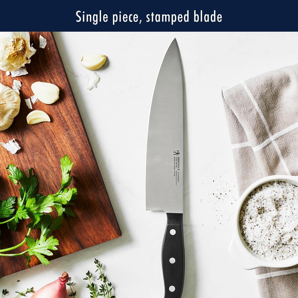 International Statement 14-pc Self-Sharpening Knife Block Set, 6 Steak Knives, Paring, Santoku, Bread, Chef's Knife