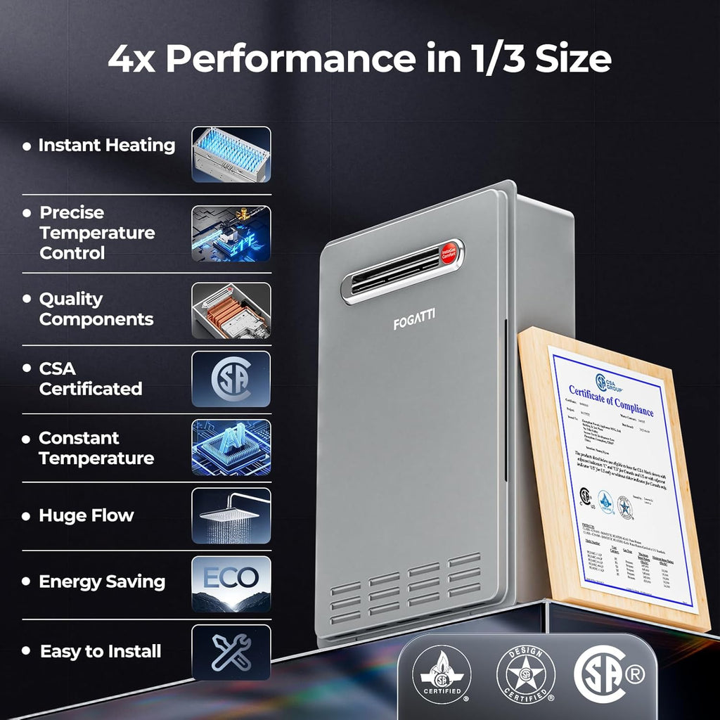 Natural Gas Tankless Water Heater Outdoor
