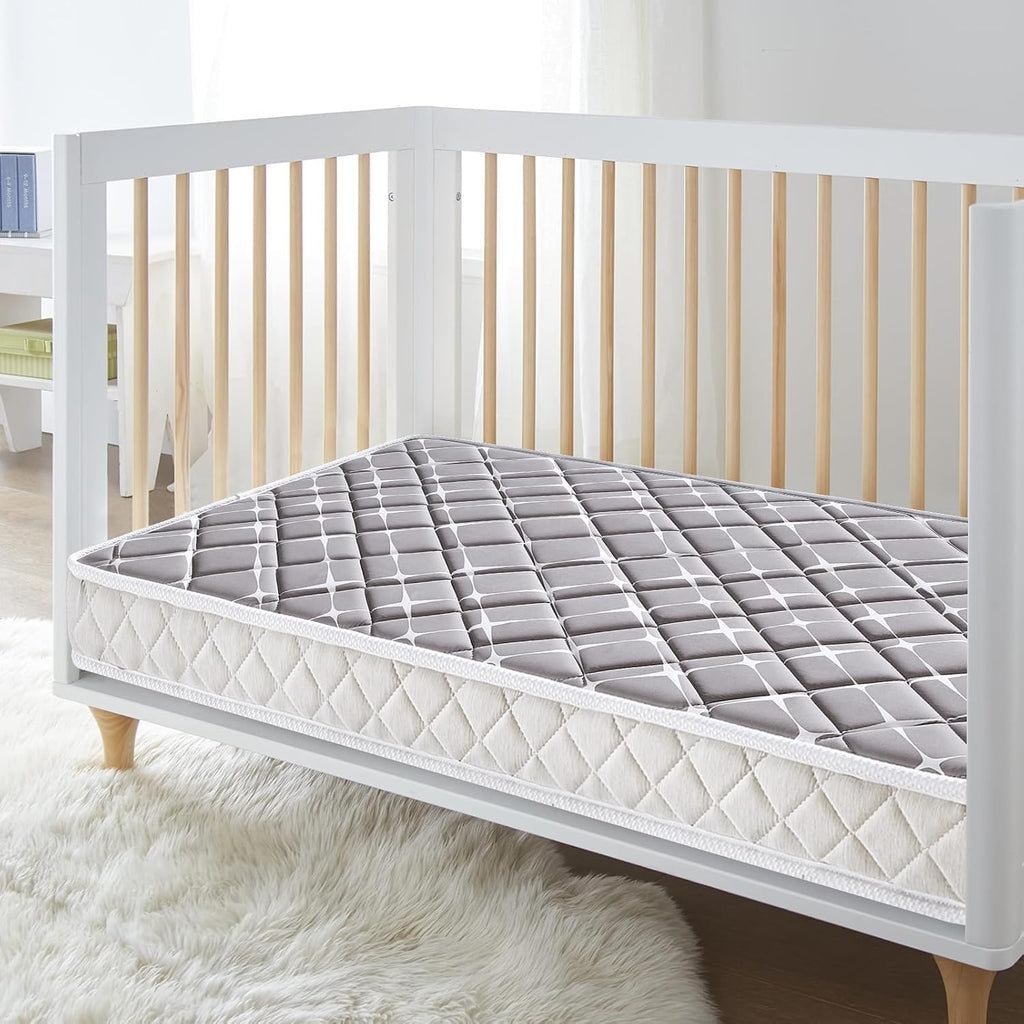 Premium Hypoallergenic Baby Crib Mattress and Toddler Mattress - 52" x 27.6" x 5" - Breathable - Firm Soft - Fits