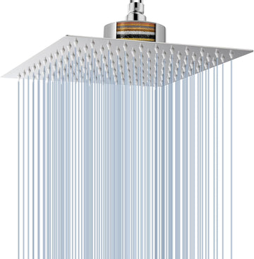 Rain Shower Head with Filtered - High Flow Large Rainfall Shower Heads Made of Stainless Steel