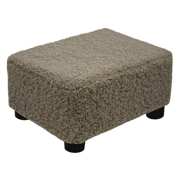 Small Foot Stool Ottoman Footstool with Legs Under Desk Footrest Bedroom and Office, Soft Coffee
