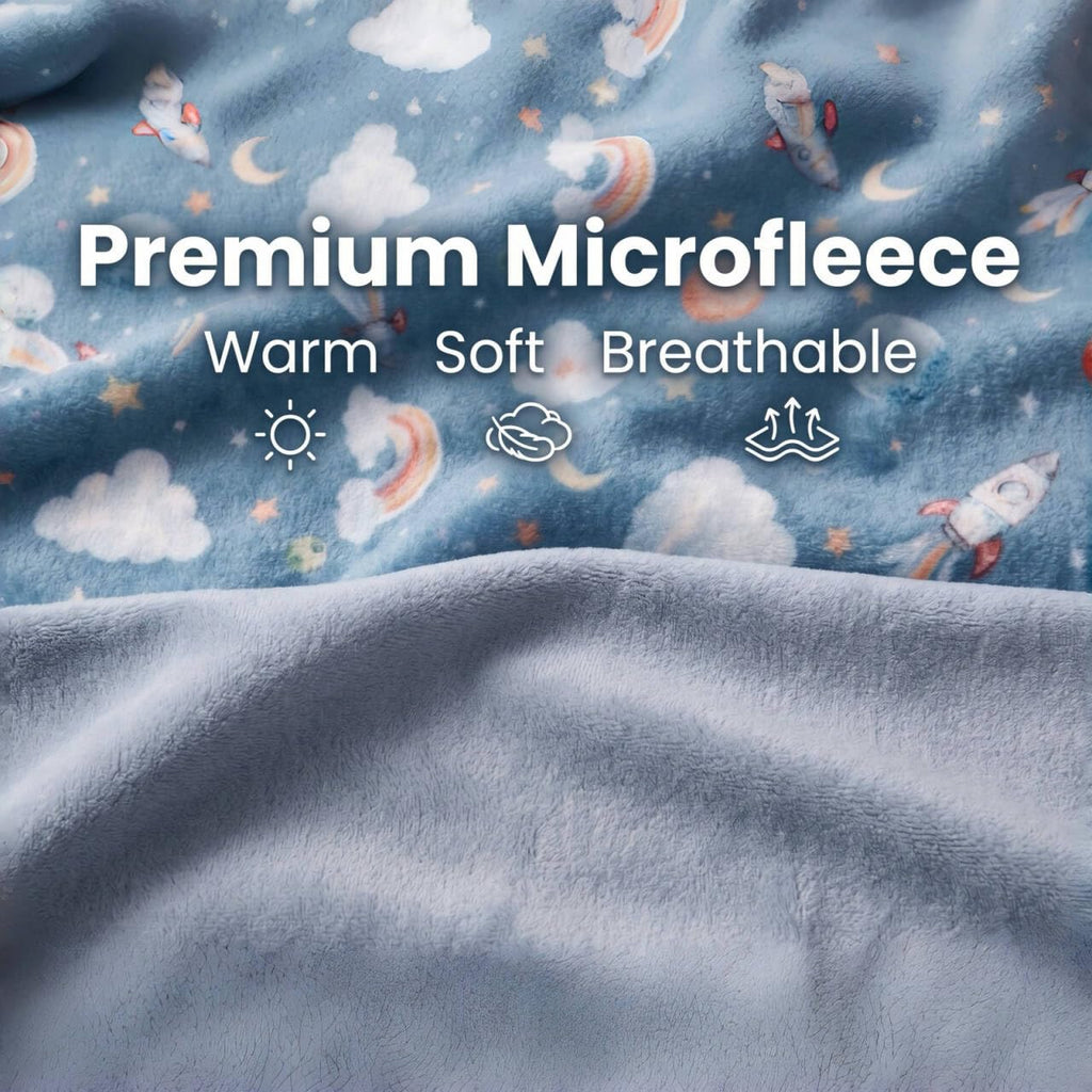 2 Pack Flannel Fleece Crib Sheets, Space