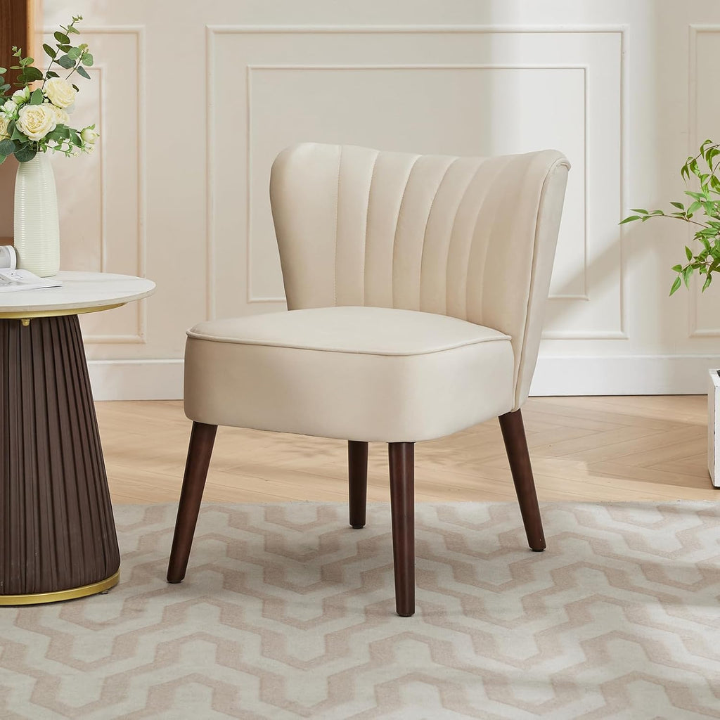 Modern Living Room Chair Set of 2, Mid-Century Accent Chair, Soft Velvet Upholstered Chair with Adjustable Feet