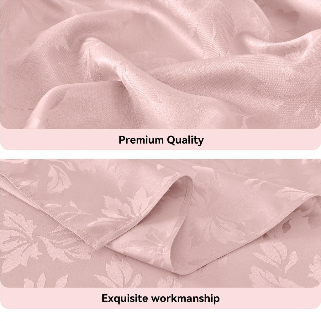 Jacquard Rectangle Tablecloth 60 x 102 Inch, Pink