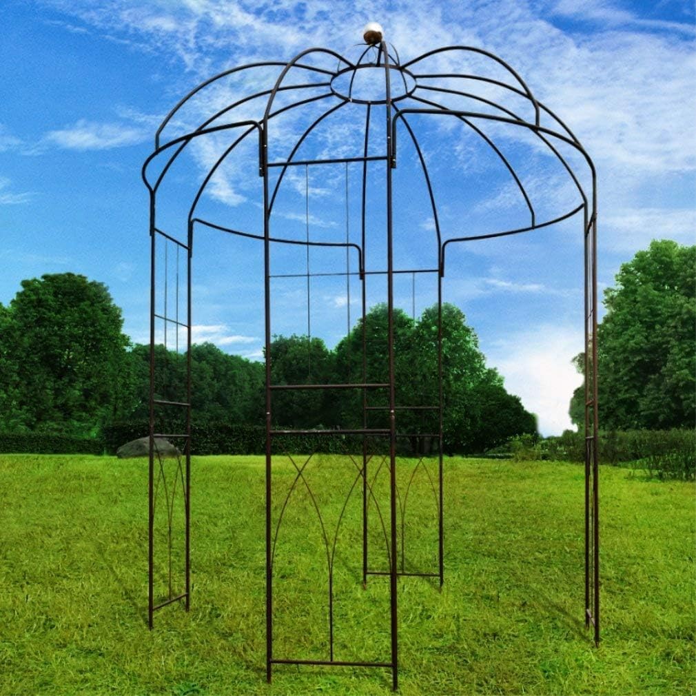 French Style Birdcage Shape Heavy Duty Gazebo,9'Highx 6‘6"Wide,Pergola Pavilion Arch Arbor Arbour Plants Stand Rack