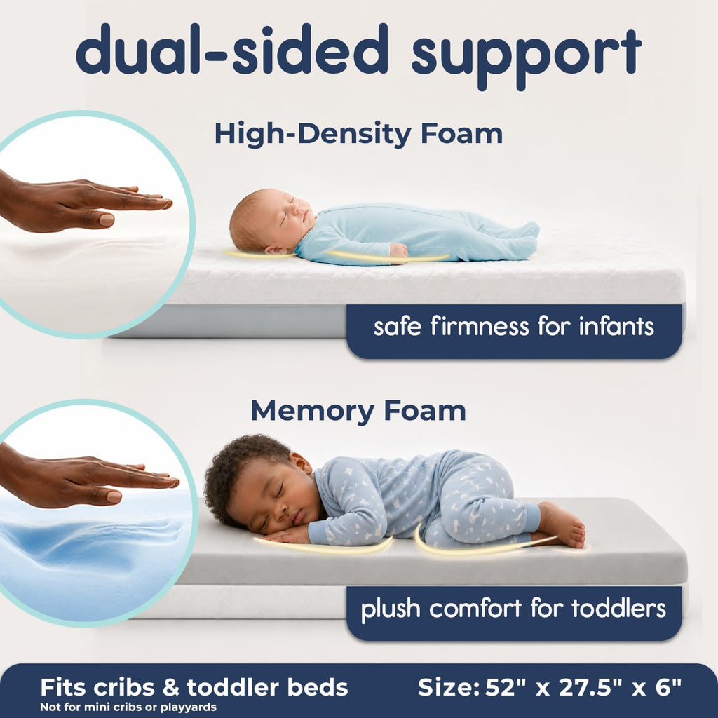 Dual Sided Baby Crib Mattress & Toddler Bed Mattress, Made in USA