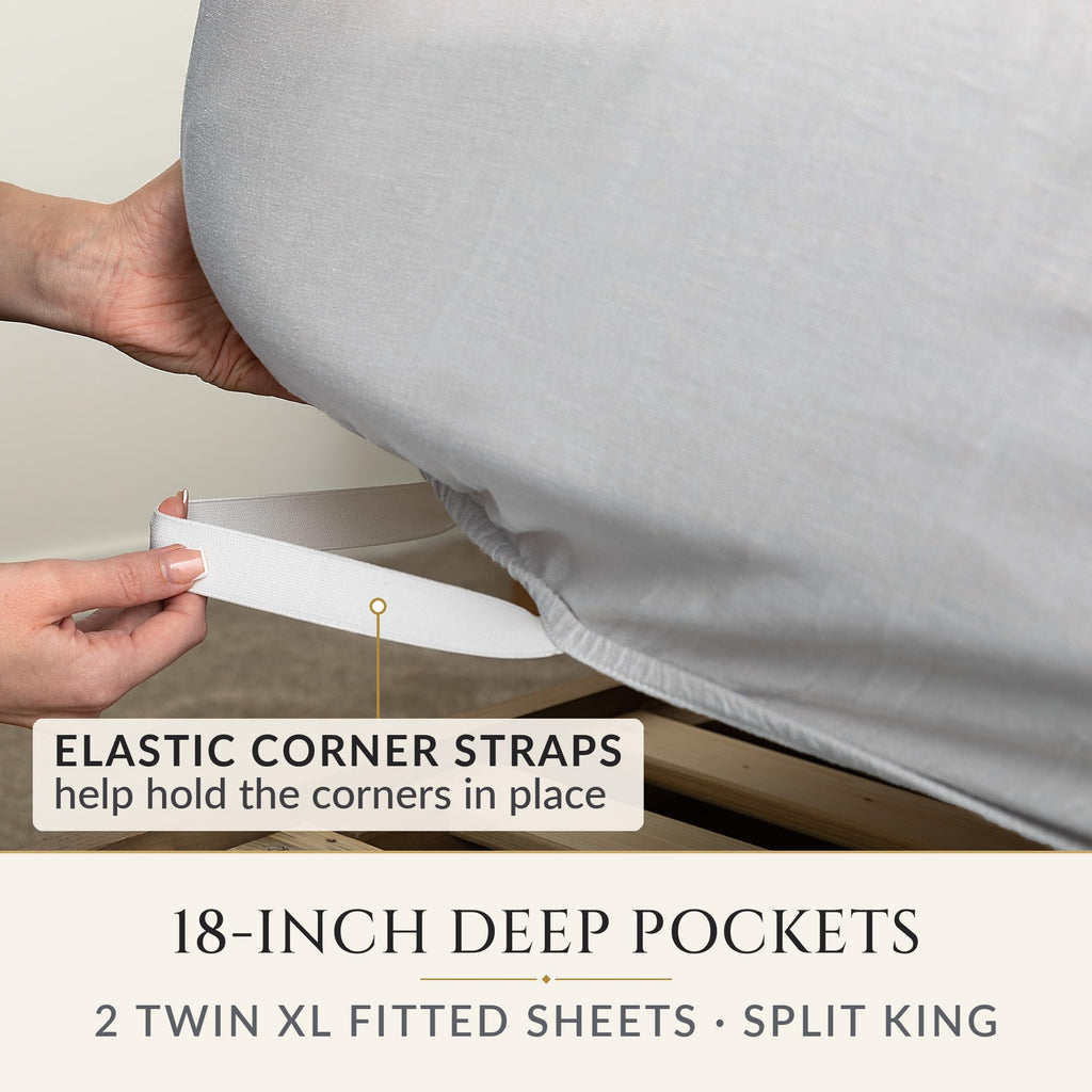 Heavyweight Egyptian Cotton Sheets, Split King