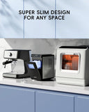 Ice Makers Countertop, Ultra Slim Design with Full-Color Panel, Internal Lights, 26 lbs/24H, Timer Ice Making, Two