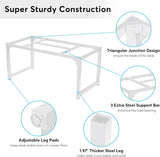 Modern Computer Desk, 63 x 31.5 inch Large Executive Office Desk Computer Table Study Writing Desk Workstation