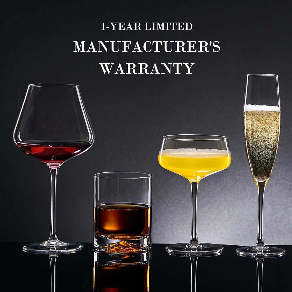 Champagne Glasses-Elegant Flutes-Gift-Box-Hand Blown Champagne Flutes Glass-100% Lead-Free Premium Crystal - Gift