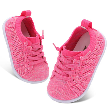 Baby Shoes Lightweight Infant Sneakers Barefoot Boys Girls Sock Shoes Wide Newborn Crib Shoe Outdoor Rose Red