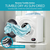 Compact Laundry Dryer, 3.5 cu ft Front Load Stainless Steel Clothes Dryers With Exhaust Pipe, 1500W, LCD Control Panel