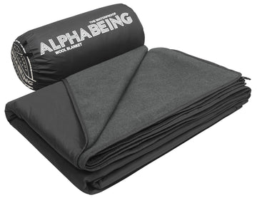 Waterproof Outdoor Blanket with Merino Wool, Extra Thick Warm