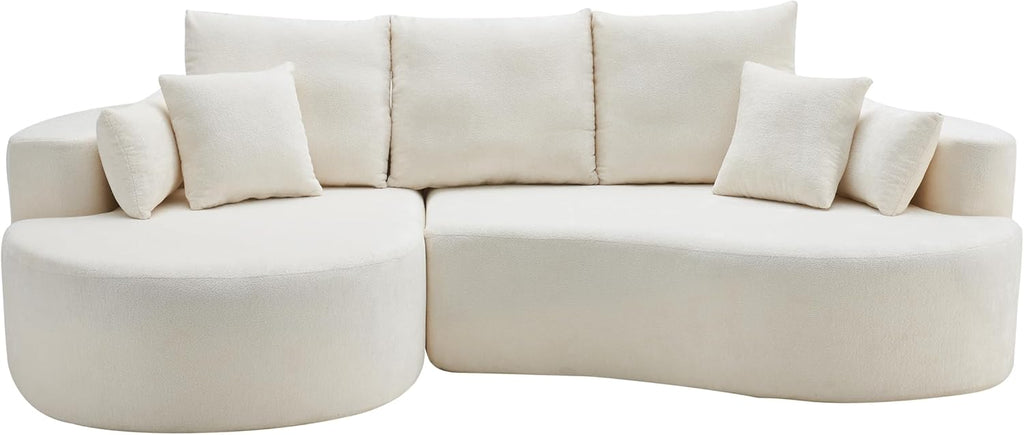 106" Curved Modular Sectional Sofa, Comfy Sofa Couch with Chaise Lounge, Modern Cloud Couch with Deep Seat