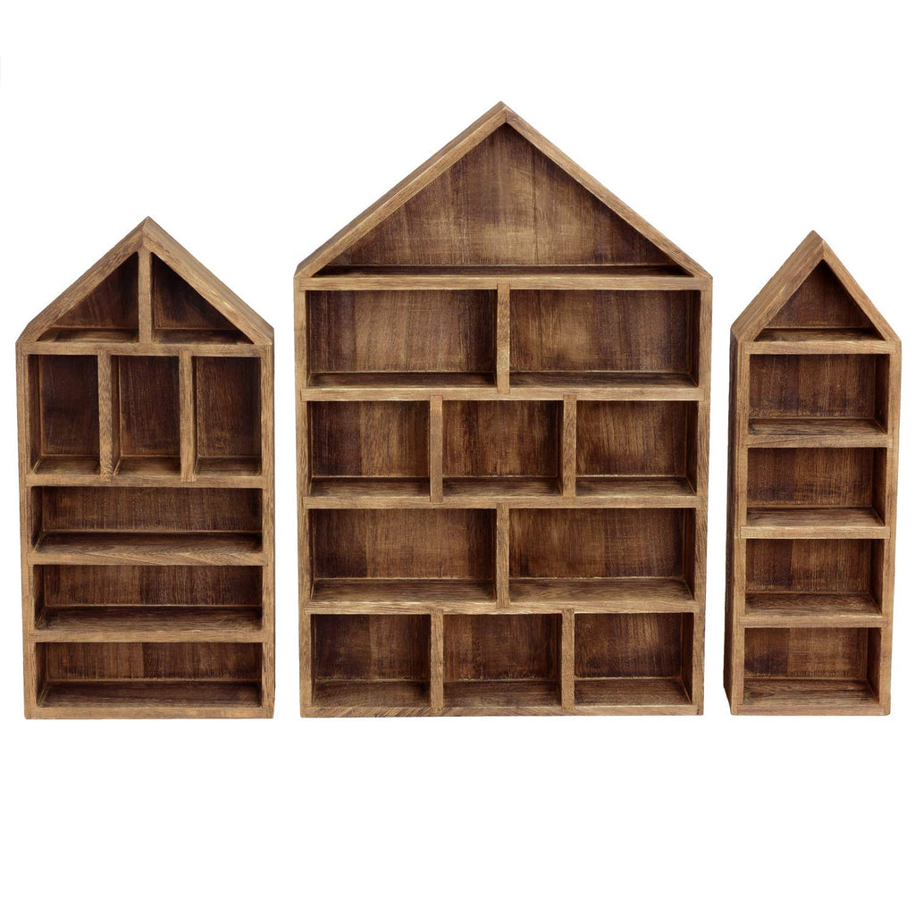 Wooden Shadow Box Display Shelf Organizer