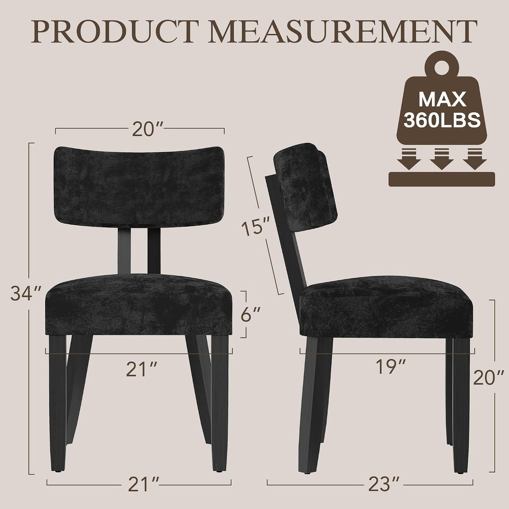 Mid Century Modern Dining Chairs,Velvet Farmhouse Upholstered Kitchen Chairs