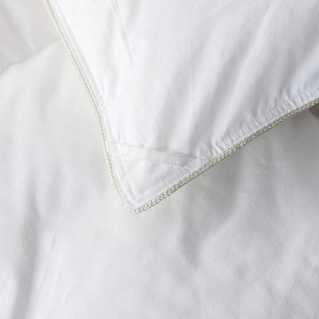 Luxurious Goose Feather Down Fiber Comforter Oversized California King Size, Extra Fluffy Duvet Insert, Breathable