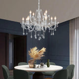 Gorgeous Vintage Crystal Chandelier 12-Lights K9 Large Crystal Candle Chandelier Pendant Ceiling Light Fixture for Living Room Dining Room Hallway Entry Chandeliers W33.5 X H47.2 A110-B0C32Q6J2Z