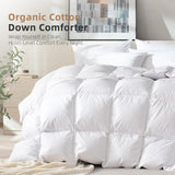 Hungarian Down Feather Fiber Comforter King,Hotel Style Bedding Comforter,1200TC,100% Organic Cotton