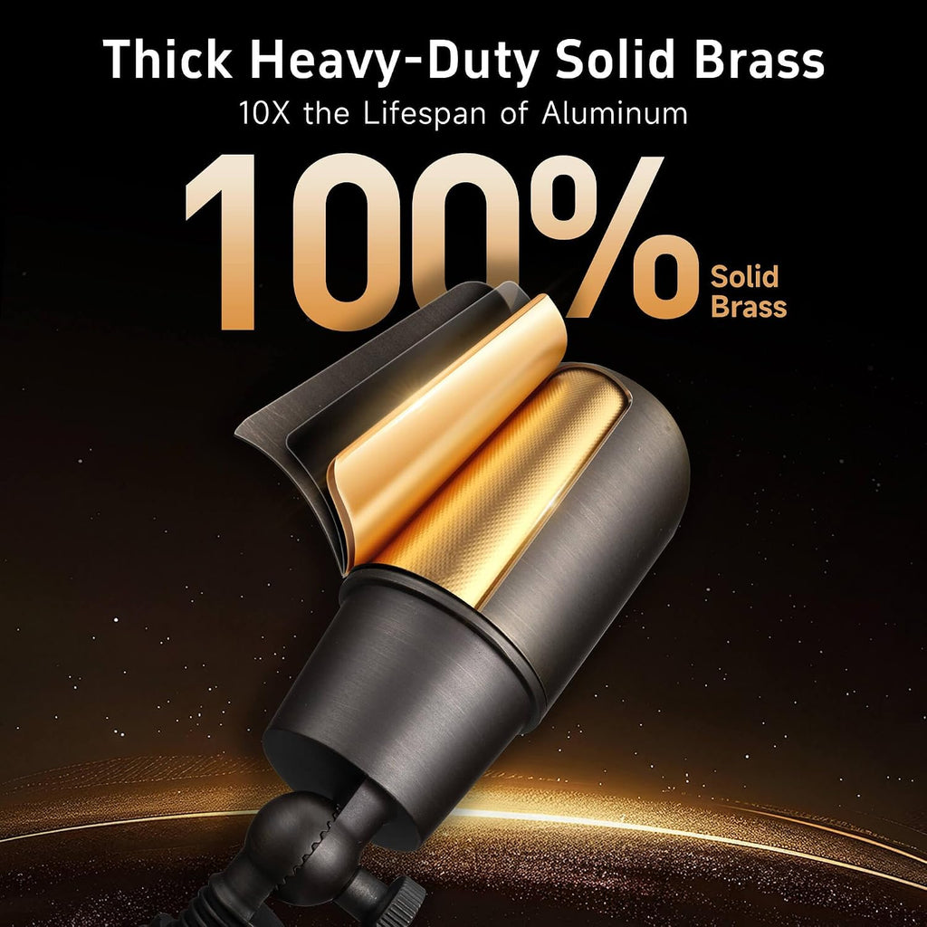 Landscape Spotlights Low Voltage - Brass Outdoor Uplight LED 12V, Wired Spot Lights IP65 Waterproof, Antique Bronze