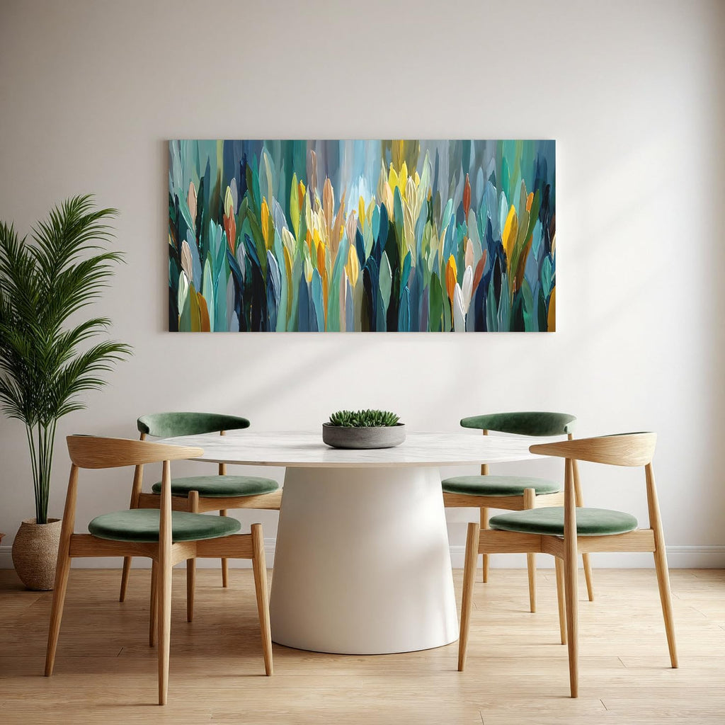 Modern Abstract Wall Art Prints Vibrant Teal Green Prints Canvas Art Wall Decor Abstract Art Aesthetic Home Wall