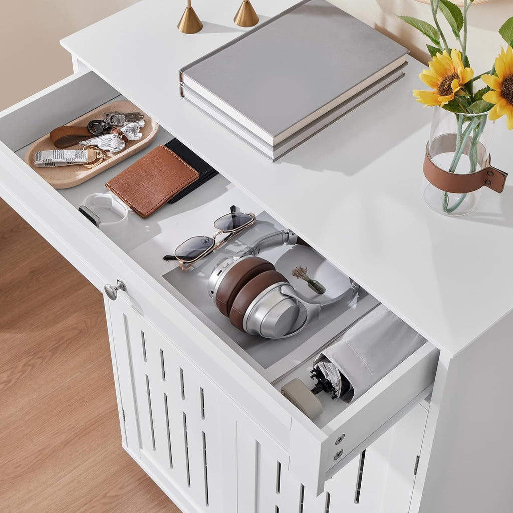 Shoe Storage Cabinet, 5 Tier Adjustable Shoes Organizer with Drawer, Freestanding Shoe Rack , Foyer, Hallway