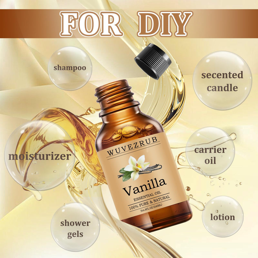 Vanilla Essential Oil 240ml for Diffuser, DIY & Home Spa