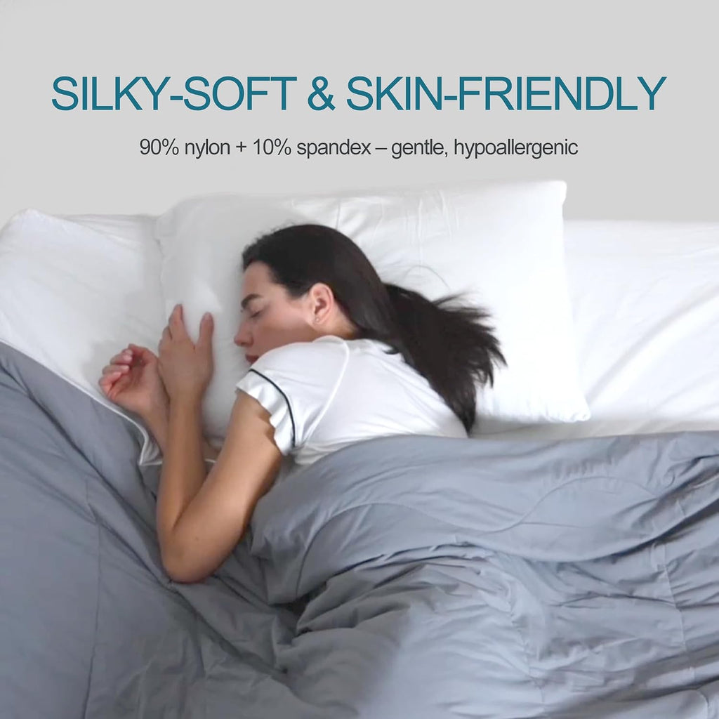 Cooling Blanket Twin, Q-max > 0.45 Japanese Arc-chill Cooling Comforter for Hot Sleepers, Silky Soft Breathable Cool
