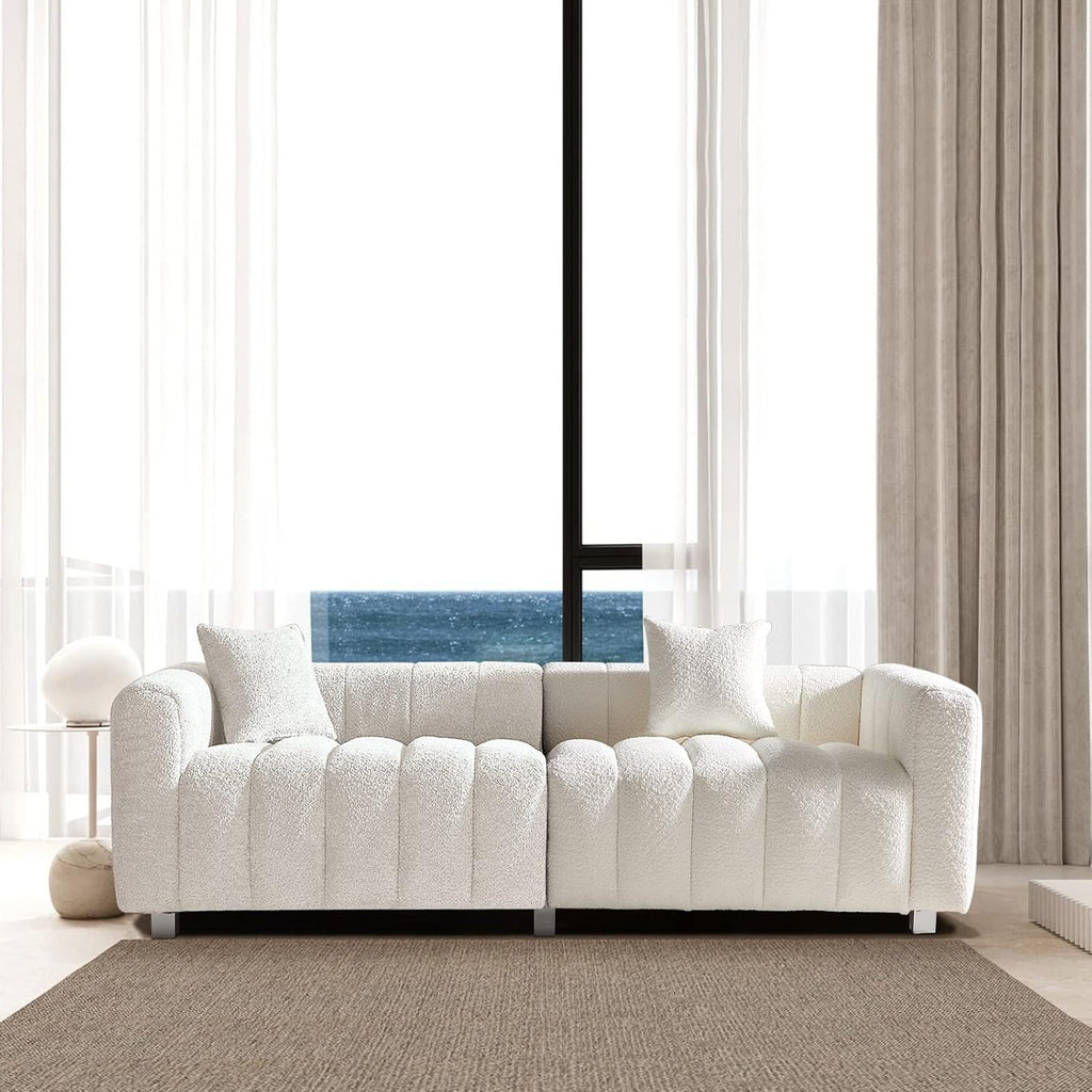 87.4" Modern 3 Seater Boucle Sofa Couch for Living Room