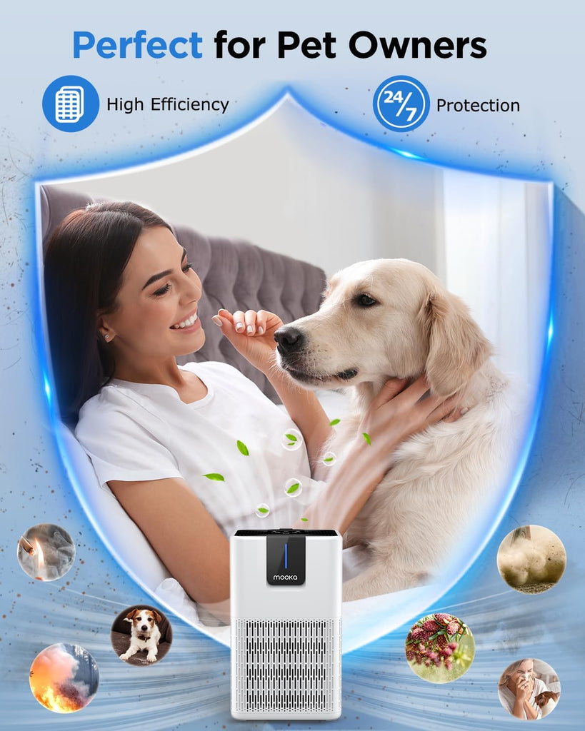 Air Purifiers for Home Large Room 1250 Ft², H13 HEPA Air Purifier for Pets Dust Odor Smoke,Aromather