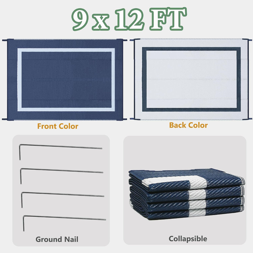 Reversible Mats, Outdoor Rug Clearance Blue
