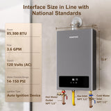Indoor Natural Gas Tankless Water Heater - Up to 4.3 GPM, 102, 000 BTU for 3-4 Water Point Use