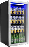 3.3 Cu.Ft Beverage Refrigerator Cooler with Glass Door & Safety Lock