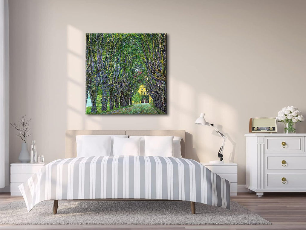Avenue in Schloss Kammer Park, 1912 by Gustav Klimt Famous Paintings Reproduction Abstract Canvas Prints Artwork for