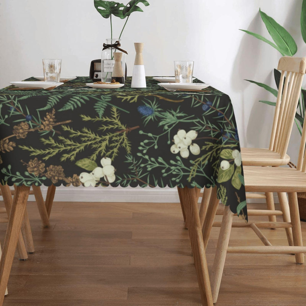 Botanical Print Rectangle Tablecloth 54 x 72 Inch