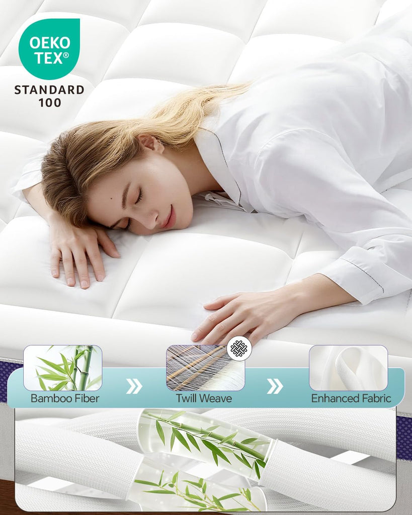 Dual Layer 4 Inch Memory Foam Mattress Topper Queen