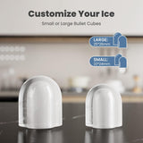 Countertop Ice Maker with Handle, 26lbs/24H Portable Ice Machine, 9 Bullet Ice Cubes Ready in 6 Mins, Self-Cleaning