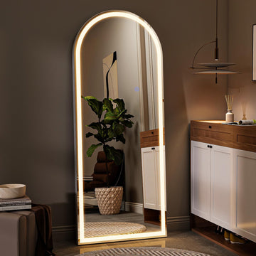 65"x26" LED Arched Mirror Full Length with Dimmable Lights