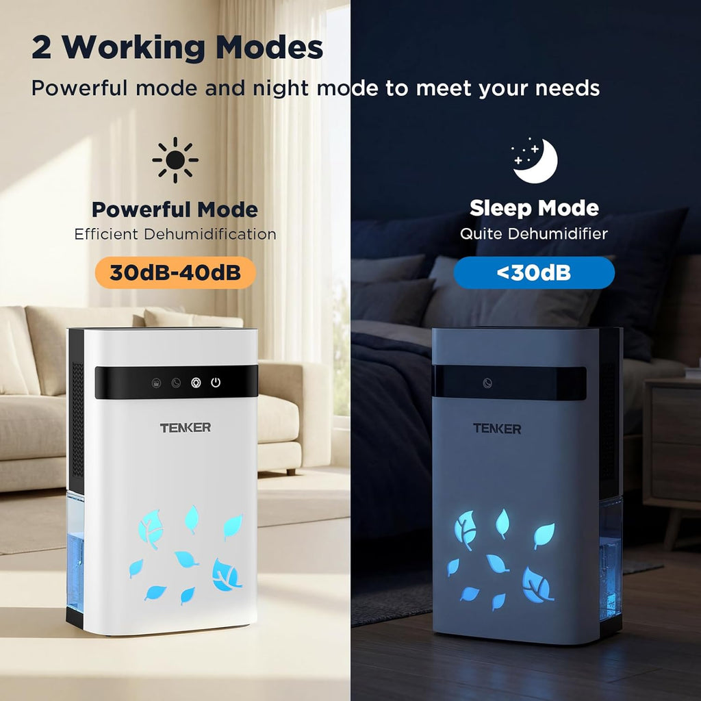 Dehumidifier for Home, 77oz Water Tank (1000 sq.ft) Dehumidifiers, Quiet Dehumidifier with Auto Shut Off, Sleep Mode