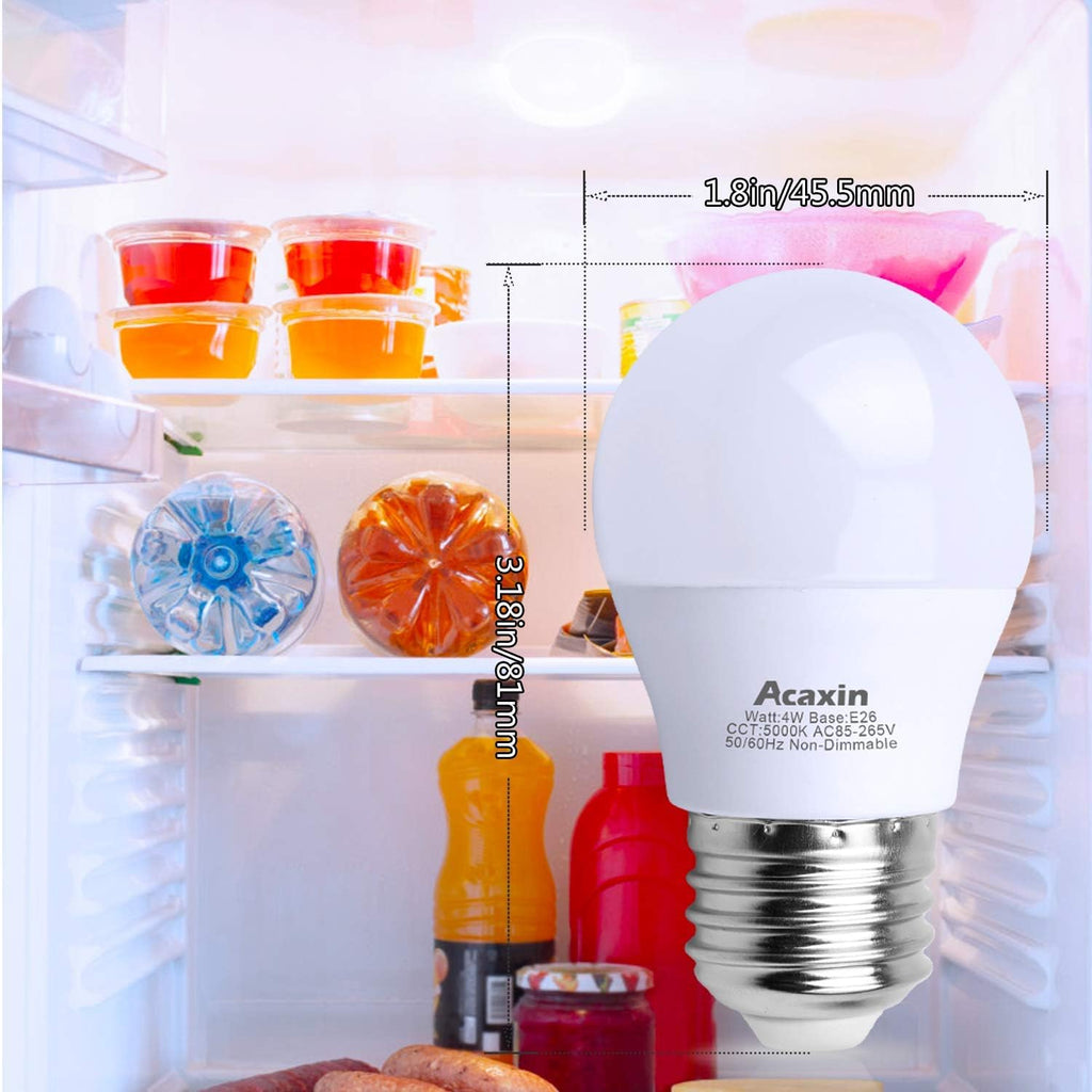 LED Refrigerator Light Bulb 4W 40Watt Equivalent, Waterproof Fridge Bulbs Replacement for Frigidaire, Freezer Bulb