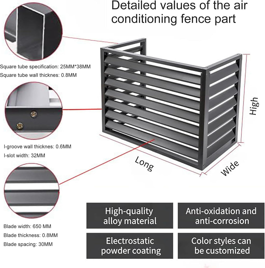 Air Conditioner Fence For Outside Units, Aluminum Air Conditioner Covers,fence To Hide Air Conditioner, Mini Split