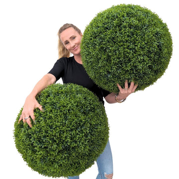 23" XL Faux Topiary Balls, Better Than A Boxwood, 2 Pack