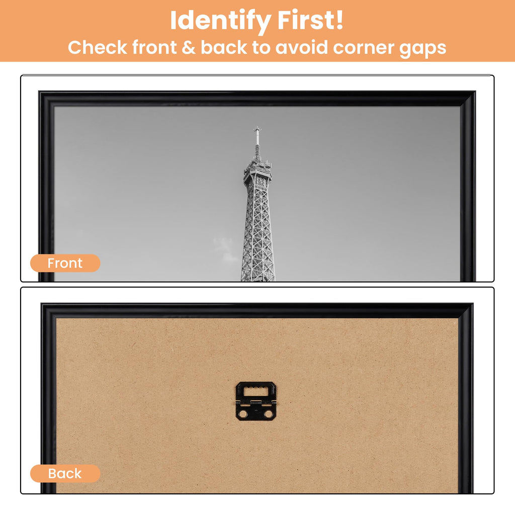 22x28 Poster Frame, Easy Slide-In Assembly, Black, 3 Pack