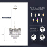 Inspired Odeon Style Nickel Crystal 3-Tier Traditional Chandelier - A107-B07GP5LVBW