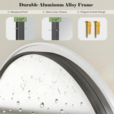 57" x 20" Arched Full Length Mirror - Wall Mounted/Floor Mirror Aluminum Alloy Frame Full Body Mirrors Living Room