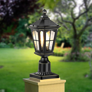 Dusk to Dawn Post Lights Hardwired 120V with Pier Mount Base