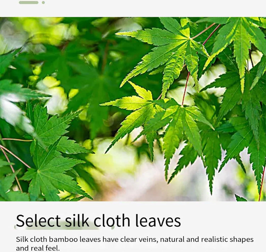 Large Artificial Green Japanese Maple Tree, Faux Maple Plant, Realistic Floor Standing Fake Tree Home Office, Indoor