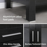 UEV 24" Black Bathroom Vanity with Vessel Sink,Modern Bathroom Vanity Cabinet